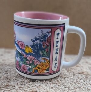 Texas/Wooden Fence & Wildflowers Coffee Mug, 1992 Allen Lewis Company